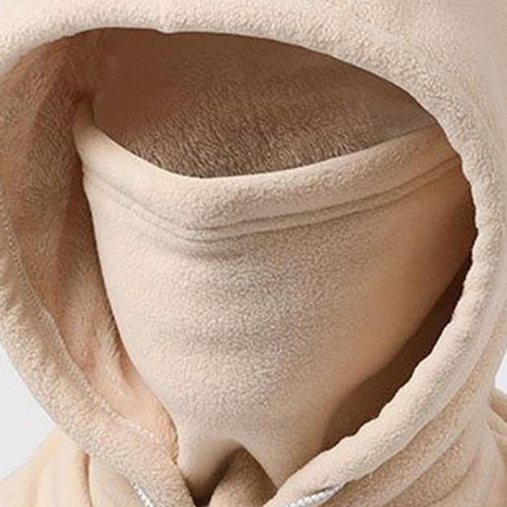 Fleece Hood Breathable Adjustable Drawstring Windproof Outdoor Supplies Warm Winter Hat For Cold Weather Cycling Outdoor Work