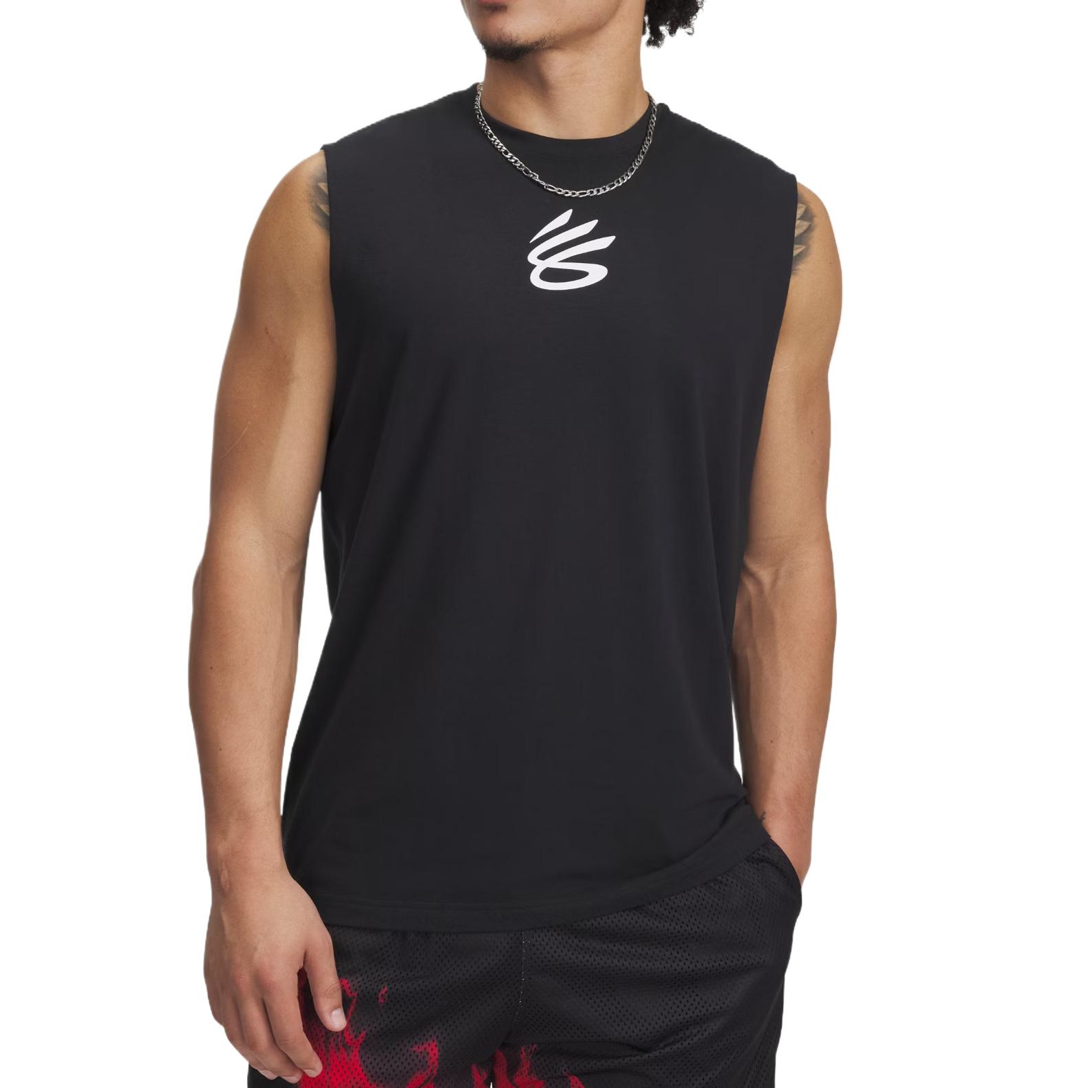 

Under Armour Curry Comfortable Classic Fashion Solid Color Versatile Vest Men Tops Black 1390352-001 XL