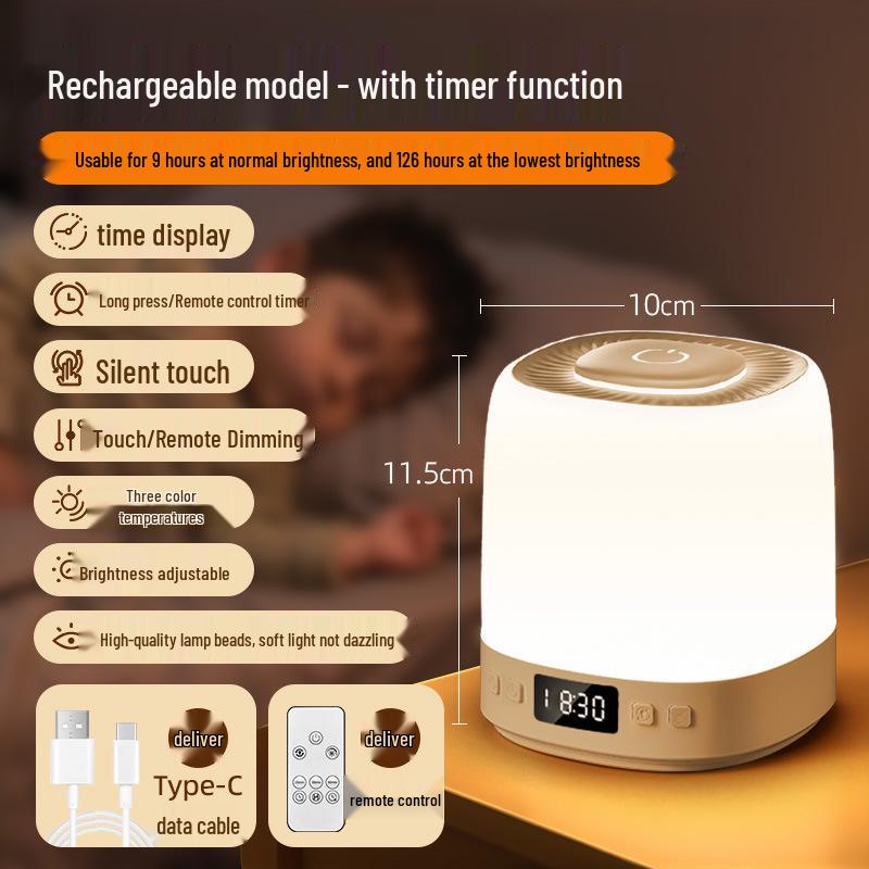 Infant Moon Table Lamp: Eye-Protection Night Light for Baby's Bedroom
