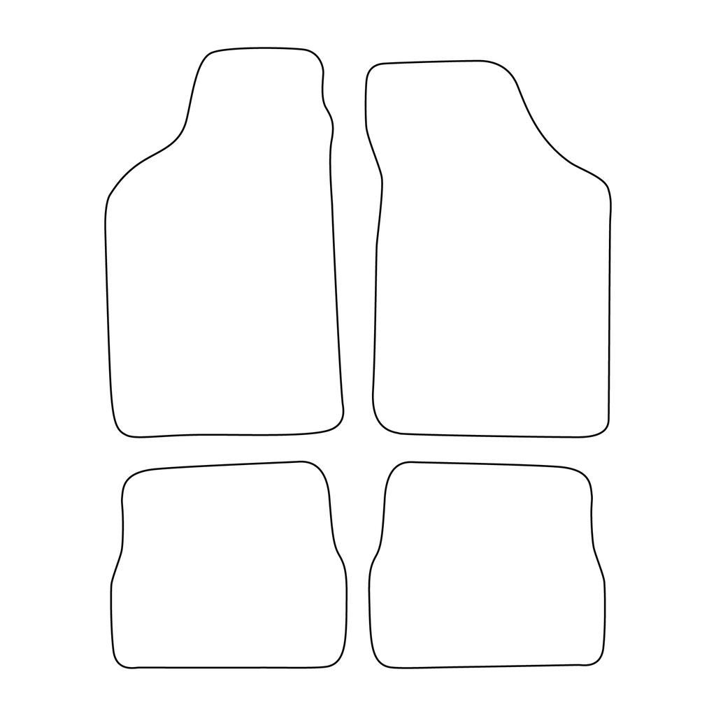 [Blm]Pe012 Blue - Set Of Velour Floor Mats To Fit Peugeot 106 Lift 1996-2003 - Blue Trim