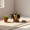 Small Elegant Brass Wealth Ornament Grand Tabletop Statue Decorative Piece for Home Office Business Success Decor