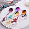 1pc 304 stainless steel note heart-shaped spoon coffee dessert spoon children's large dining spoon
