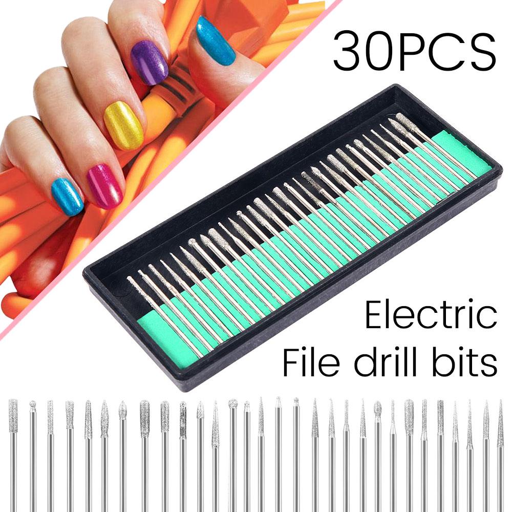 Ceramic Diamond Nail Drill Milling Cutter Nail Art Manicure Files Electric Rotary Grinder Tools