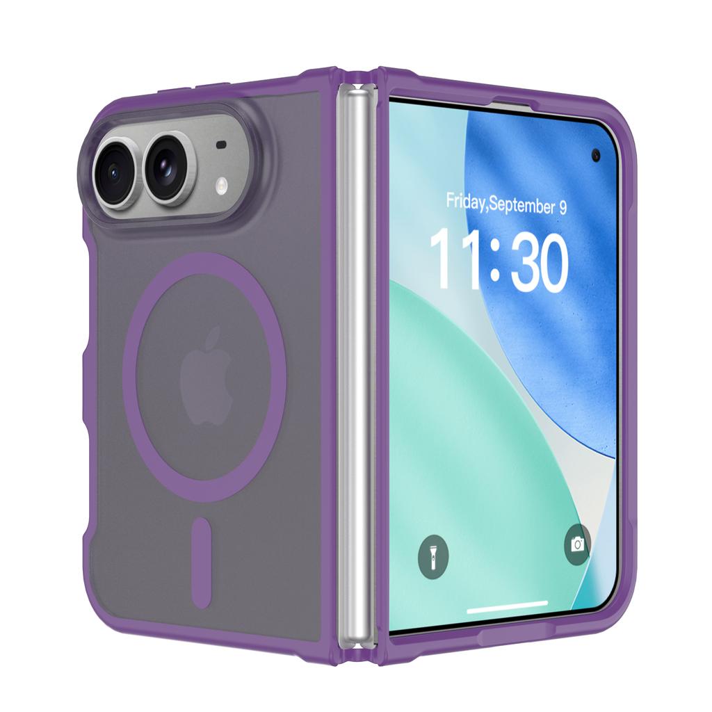 For iPhone 18 Fold iPhone Ultra Magnetic Wireless Charging Clear Phone Case For Magsafe With Lens Protection Shockproof Cover