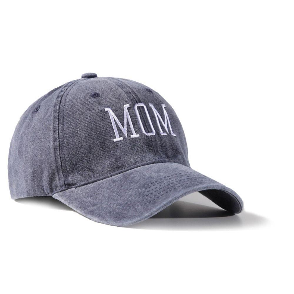 Retro DAD MOM Embroidery Baseball Cap Washed Cotton Adjustable Couple Cap Baseball Hats For Man Women