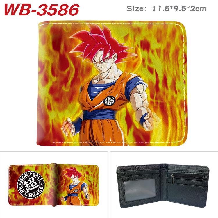Portfel zapinany na zamek Dragon Ball Z z nadrukiem anime, krótki uchwyt na karty, kolorowa, przenośna portmonetka dla studentów, mężczyzn, kobiet 1 szt.