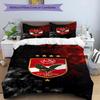 Ahly Football Club Printed Pattern Duvet Cover Set – Includes 1 Duvet Cover and 2 Matching Pillowcases Bedroom Decor Christmas Gifts