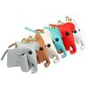 Cute Creative Genuine Leather Animals Small Elephant Pendant Keychain Backapck Decoration Gift