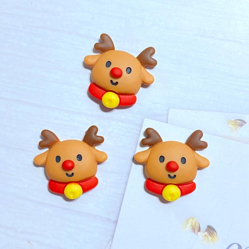 10 Stück Neue Niedliche Mini-Weihnachtskollektion Flache Rückseite Harz-Cabochons Scrapbooking DIY Schmuck Bastel-Dekorationszubehör