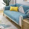 Chenille Dolphin Embroidered Sofa Towel Universal Sectional Solid Color Sofa Cover Modern Anti-slip Couch Cover for Living Room