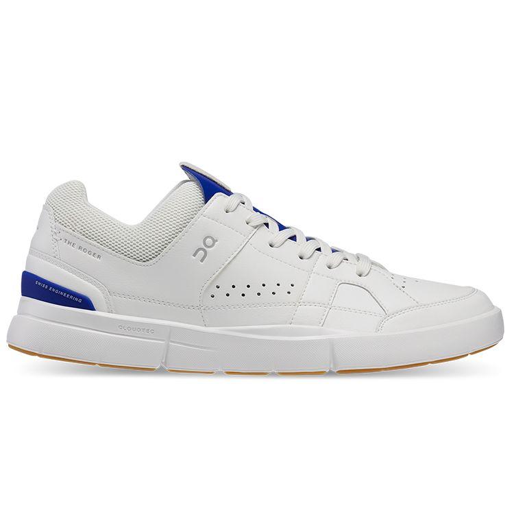 Auf Federer X  The Roger Stoff Leder Bequem Lässig Rutschfest Langlebig Leicht Low Top Sneaker Herren Sneaker Weiß Indigo 48.98509