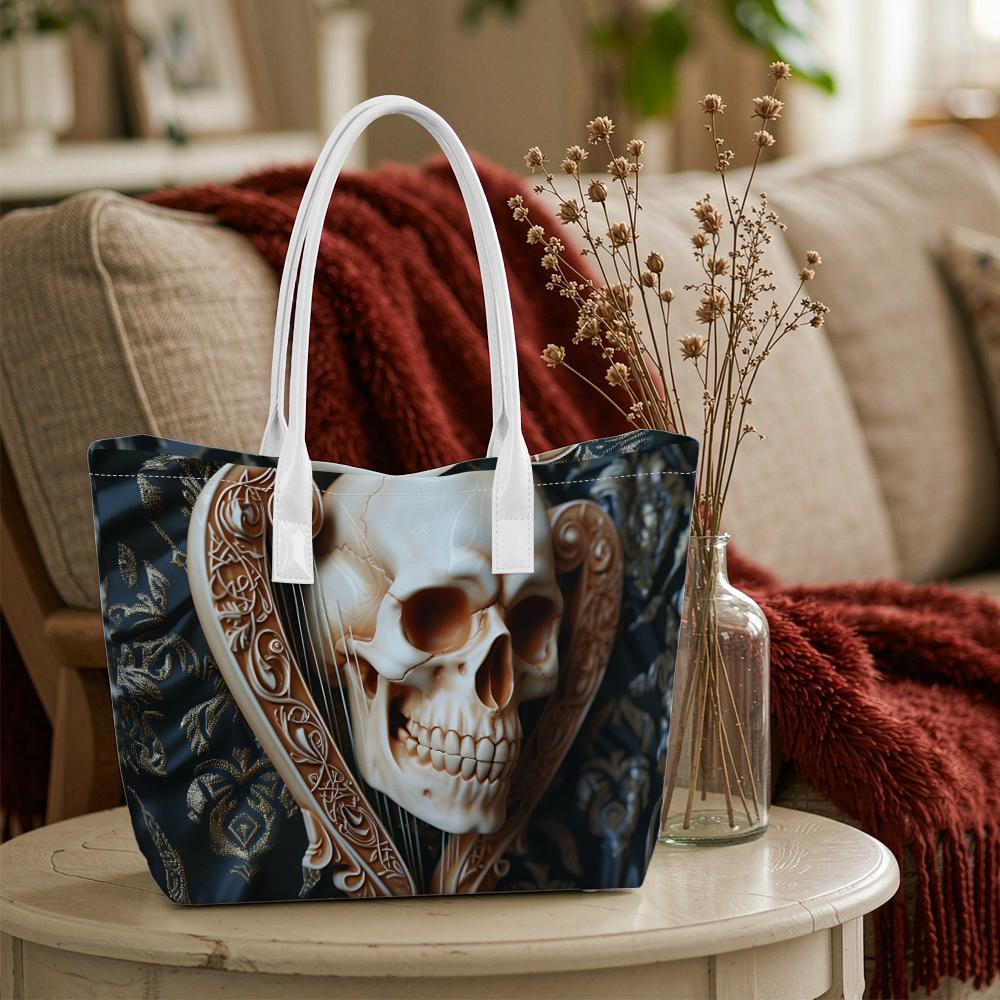 Gothic Skull Print Fashion Casual Tote Bag