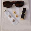 Polished Double Rings Earrings Sturdy Stainless Steel Comfortable Designs Women Fashion Accessory