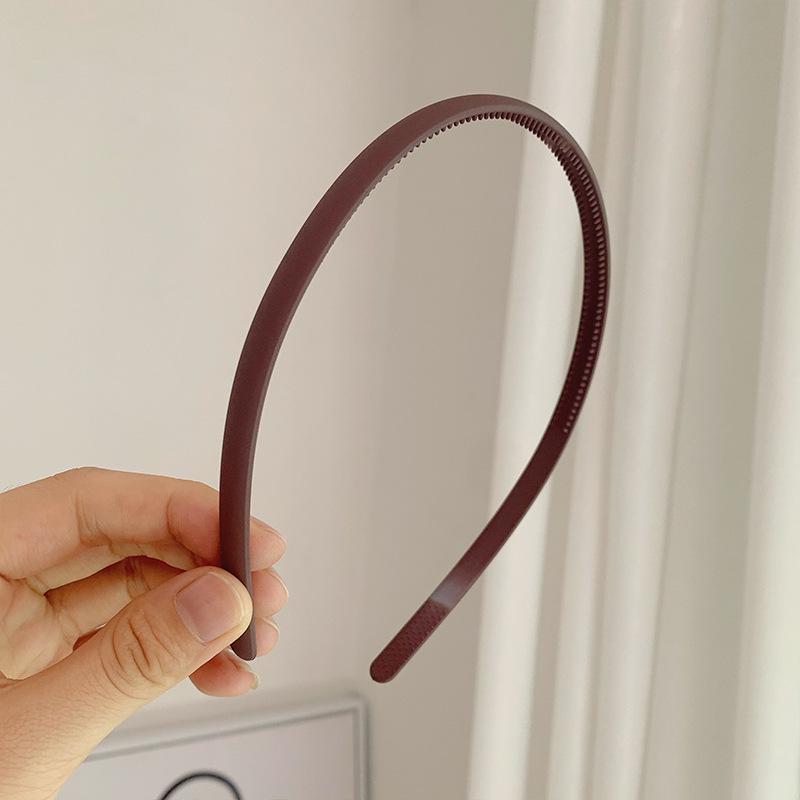 Fascia per capelli coreana antiscivolo opaca, sottile 0,8 cm, versatile per lavare il viso
