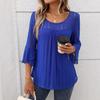 Elegant and Fashionable Round Neck Ruffle Sleeves Sparkling Mesh Top Women's T-shirts