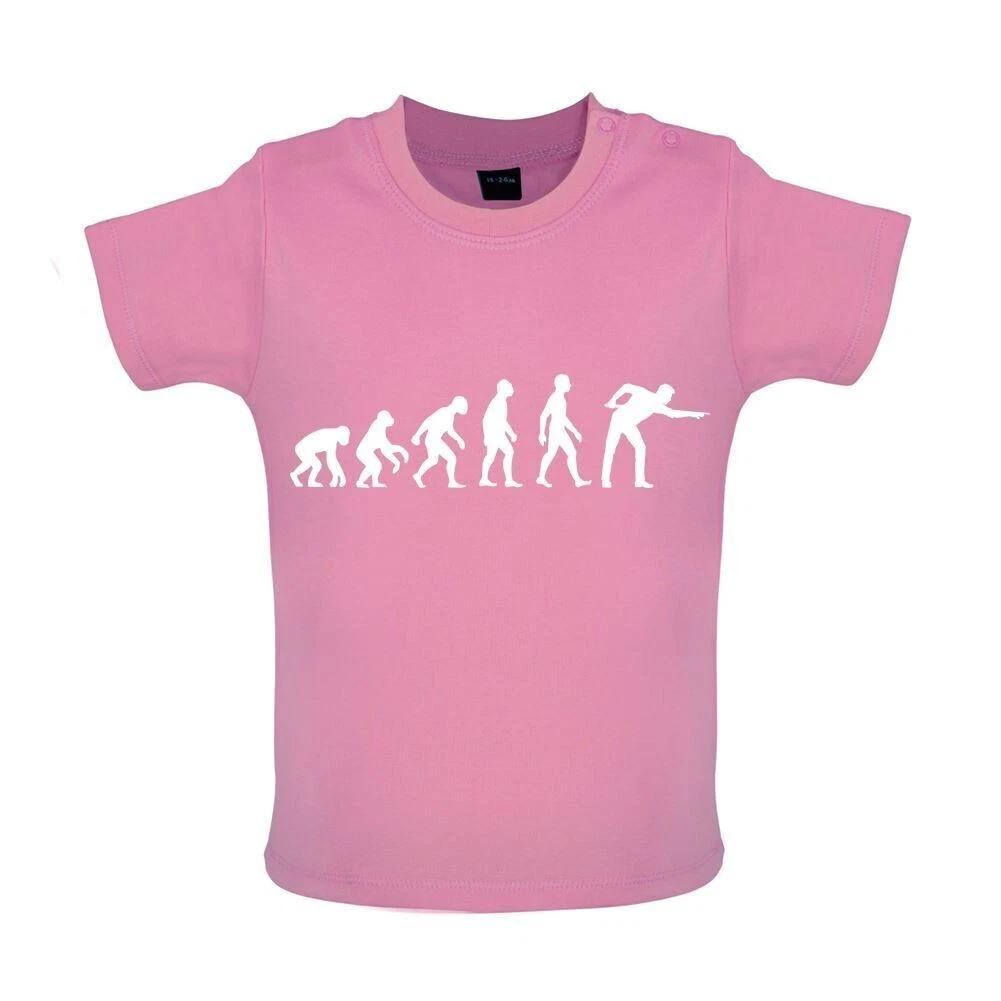 Evolution of Man Snooker - Baby Kids Boys Girls Unisex T-Shirt / Romper - 147 Crucible Ronnie Table 160