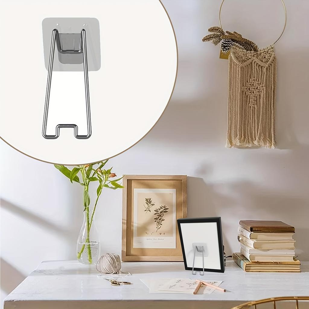 Verstellbarer Foto-Rahmen-Staffelei-Halter, selbstklebender Foto-Rahmen-Staffelei-Halter, langlebiger Metall-Ausstellungsständer im Bohemian-Stil, geeignet für Kunstwerke, Fotos