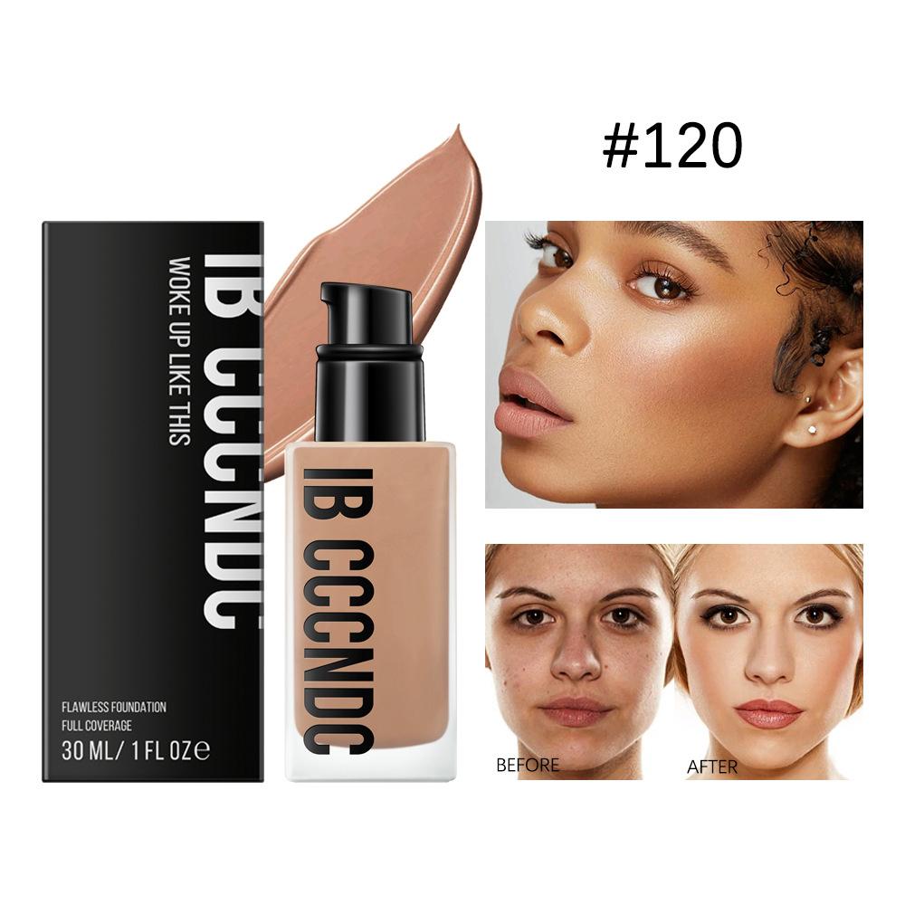 Flawless Liquid Foundation Natural Concealer de lungă durată Fond de ten lichid Clear, rezistent la apă și care nu se decolorează