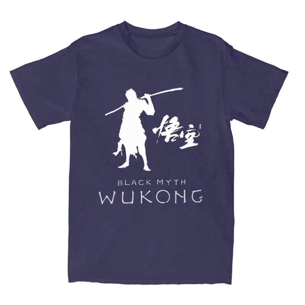 Haikyuu T-Shirt Black Myth Wukong Baumwoll-T-Shirts Wukong Spiel Trendy Cooles T-Shirt für Mann Strand Basic Lässige Kurzarm-Tees