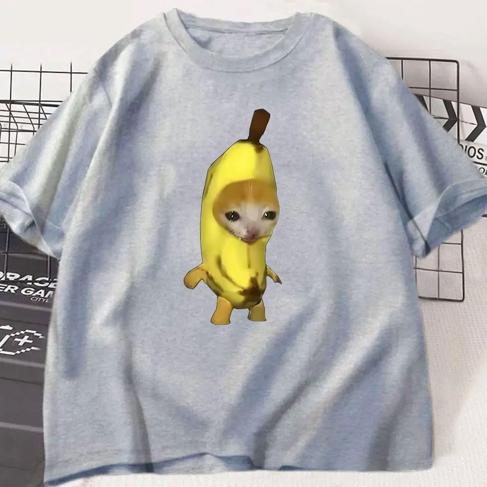 Banana Cat Funny Meme Tshirt Unisexs Unisex Casual Humor Oversized T Shirt Unisex Summer Cotton Ocollar Shortsleeved Tshirts