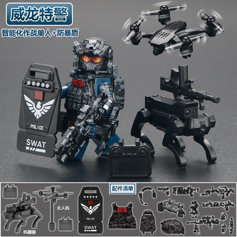 New building block Delta Veyron special police Jiaolong special forces Army Marine Corps mini humanoid doll birthday gift toys