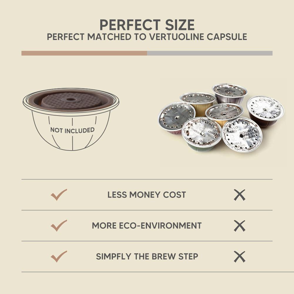 Refillable Reusable Caps Food Grade Rubber Suction Can Covers Heat Resistant Leakproof Practical for Vertuo Coffee Capsule Cup
