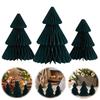 3 Peças Ornamento de Árvore de Natal de Origami Colmeia Árvore de Natal de Papel para Halloween Jardim Interior Decoração de Casa