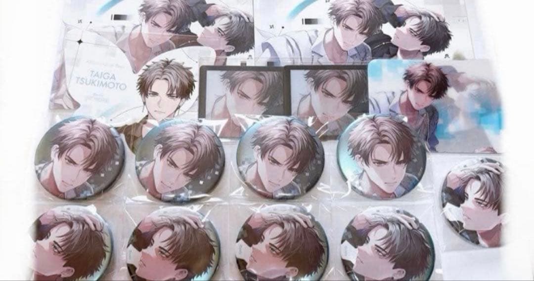 [USED] Bremai Tsukimoto Taiga Can Badge Illustration Card Changing Card Bonus Card