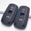 Silicone Car Key Fob Cover Designed for BMW 1 2 3 4 5 6 7 Series X1 X3 X4 X5 X6 M5 M6 Smart Remote Keys This Protective Case Features a Textured Side