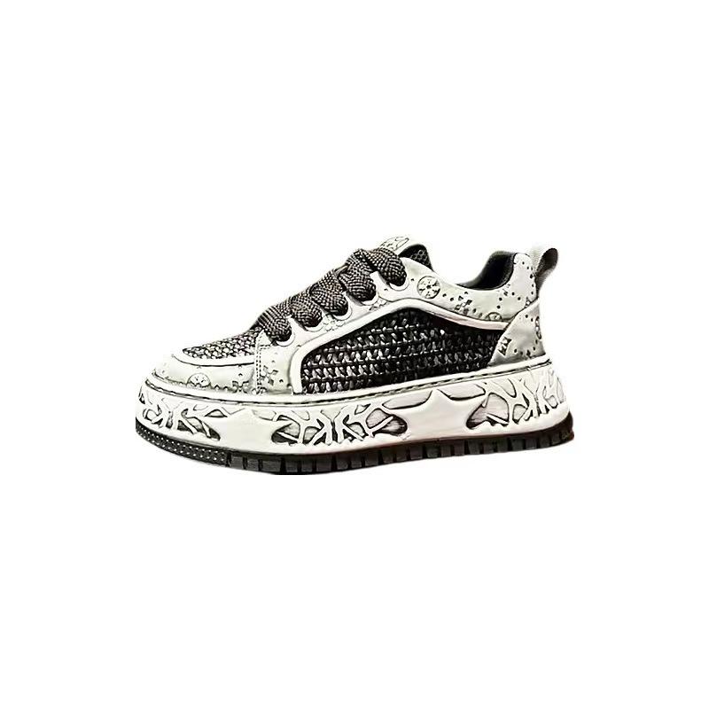 Little white shoes men's new drop plastic woven mesh breathable casual shoes fashion versatile board shoes trendy sports shoes