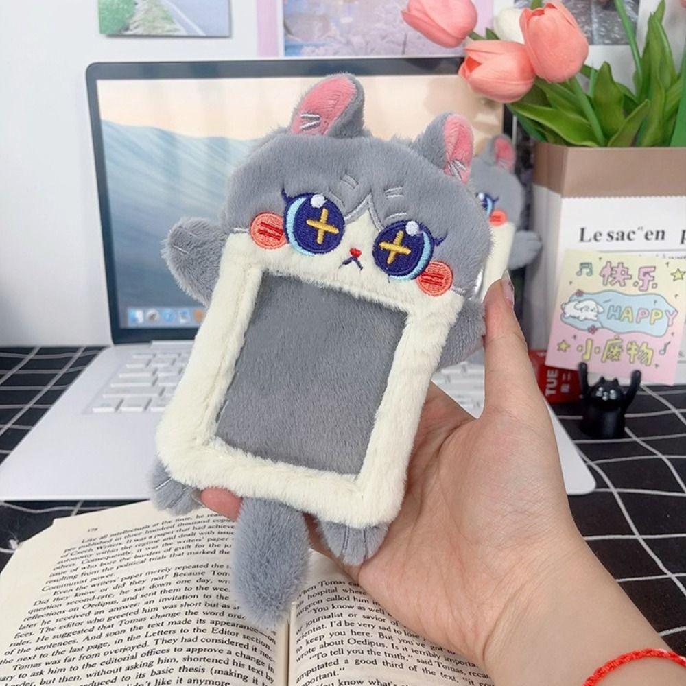 Soft Photo Protector Case Animal Shape ID Credit Case Document Case Cartoon Plush Card Holder  Girl