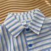 Boys Striped Casual Shirt 1-8 Years Old Spring Autumn Simple Fashion Kids Top