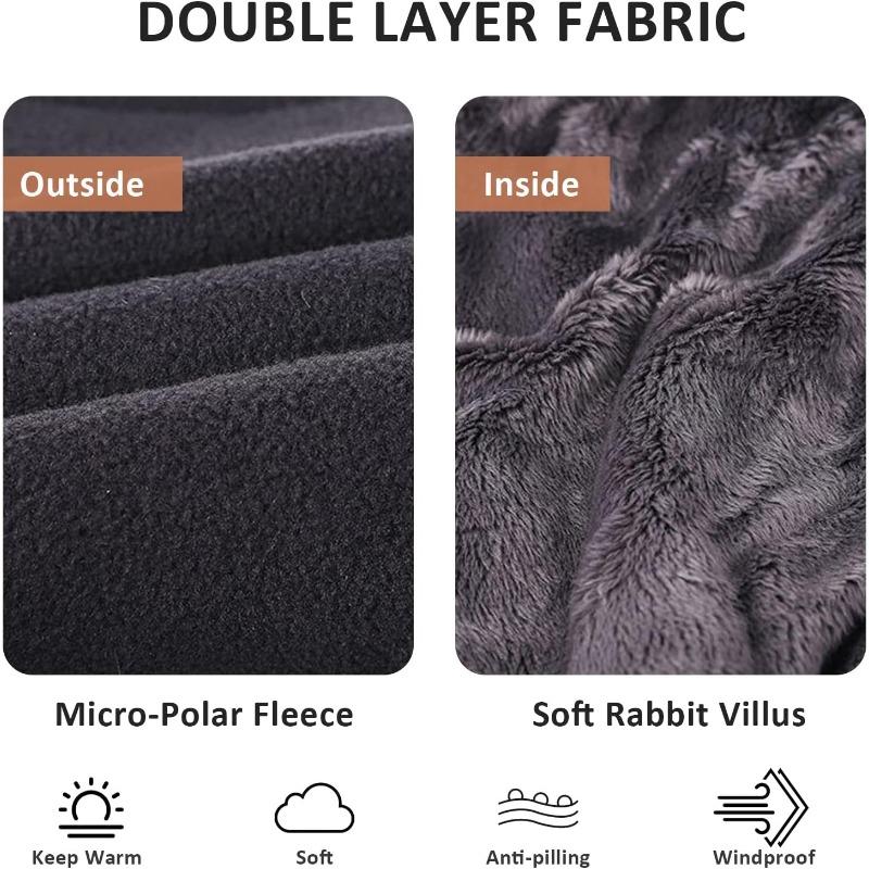 Windproof Face Cover Fleece Balaclava Motorcycle Mask Thermal Neck Warmer Scarf For Cycling Camping Men Women Cold Protection