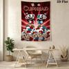 Name Custom Cuphead Wall Tapestry Aesthetic Wall Hanging Printed Fabric Blanket Decorative Tapestries for Bedroom Living Room Home Decor