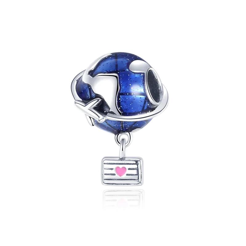 Copper Metal Charm Bead Component Bead Component Blue Series Astronaut Star Charm Bead Component Compatible With 4MM Hole Diamete Bracelet High