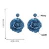 Orecchini Floreali Esagerati Fatti a Mano Orecchini Fiore di Rosa Eleganti Denims Fiori Orecchini Pendenti Gioiello Ornamento per Donne