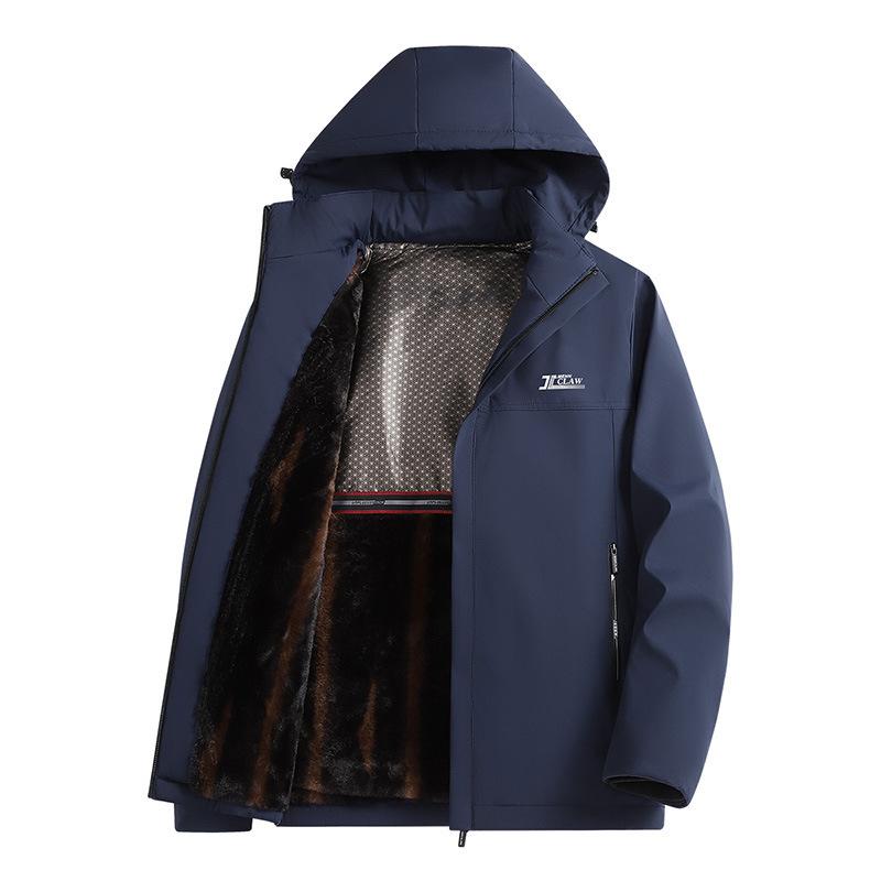 Autumn and winter new graphene cotton jacket men's winter cotton jacket dad suit fleece outdoor jacket thickened men's trend cotton clothes