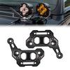 Suportes de Montagem no Capô para Barra de Luz Dupla para Jeep Wrangler JL JLU 4xe Gladiator JT Acessórios 2 Peças Suportes de Liga de Alumínio Preto
