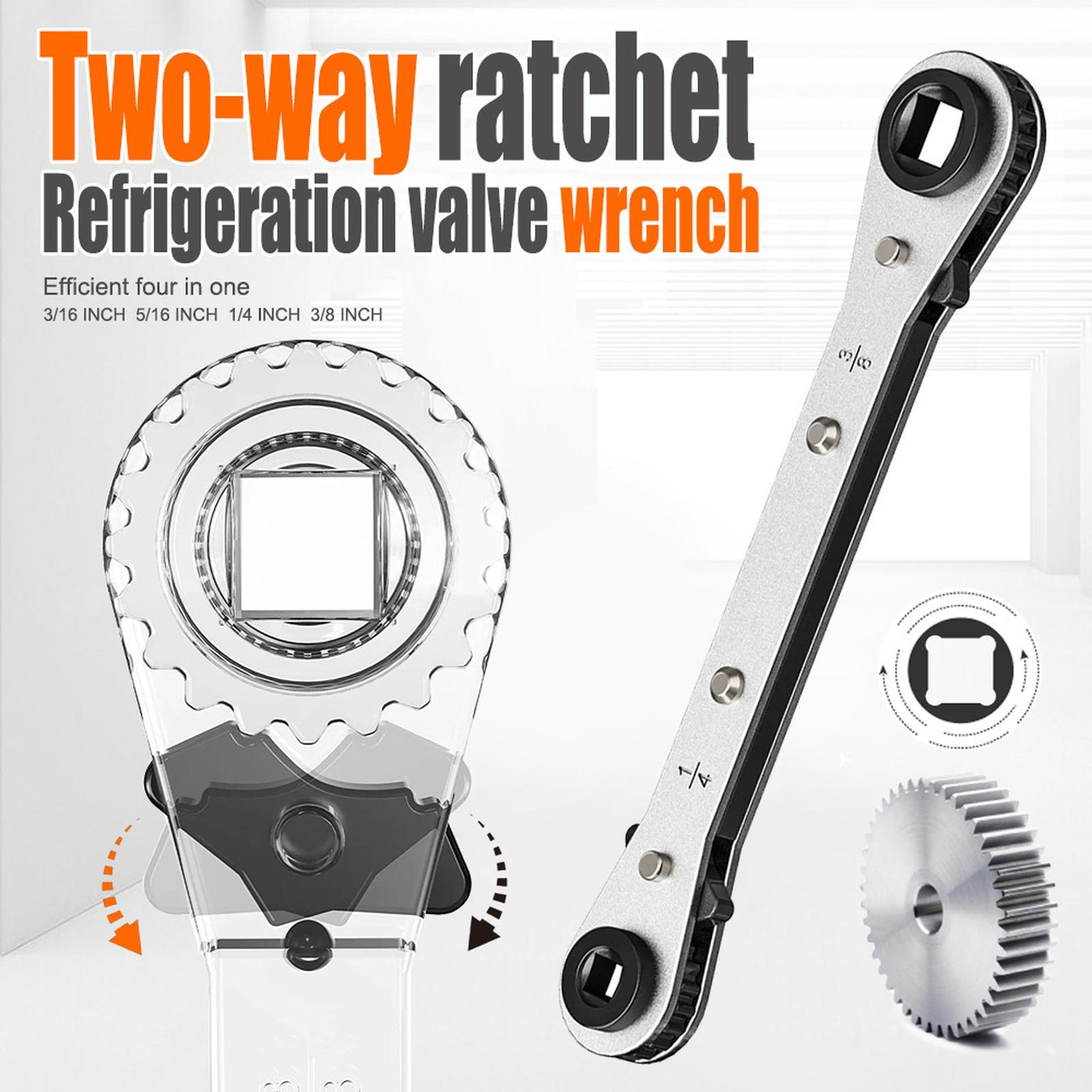 

Two-way Ratchet Refrigeration Conditioning Refrigeration Tool 1/4 3/8 3/16 5/16 Inch One Size