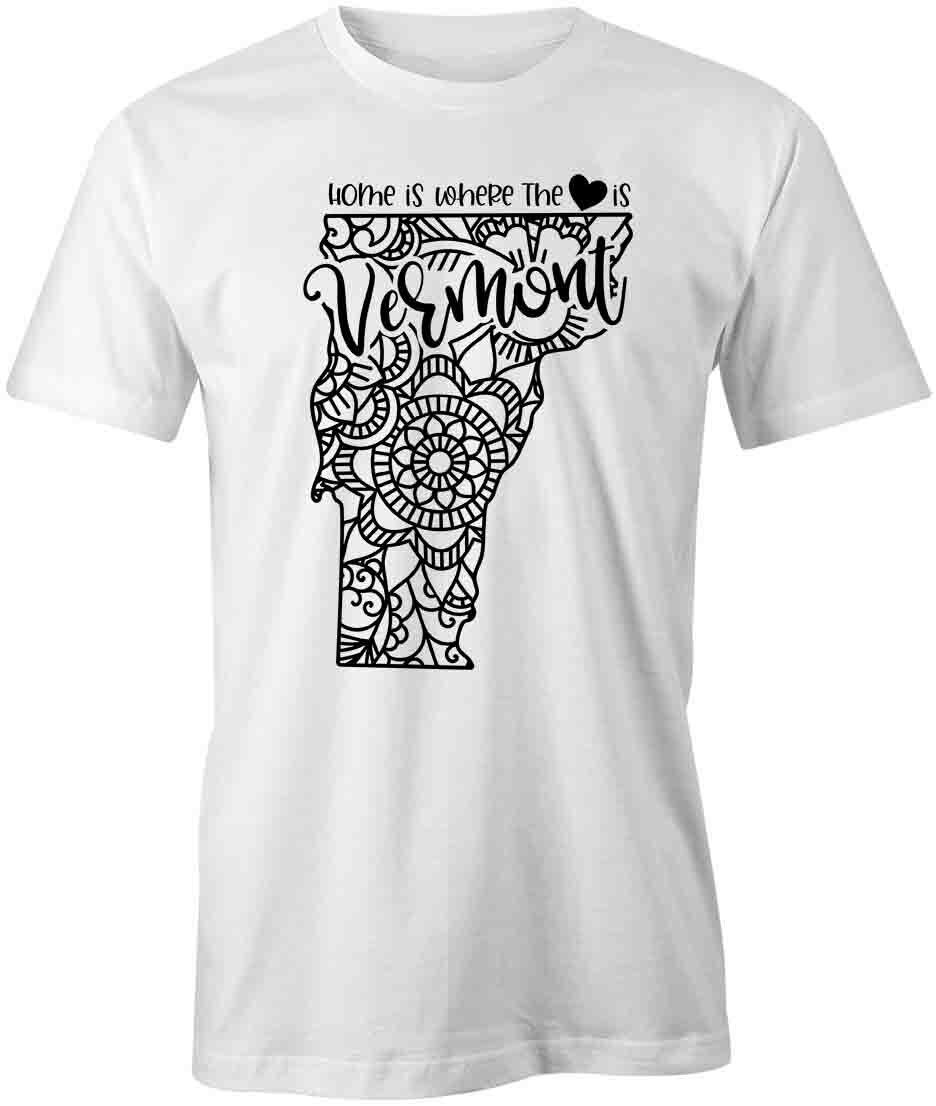 STATE MANDALA VERMONT TShirt Tee Short-Sleeved Cotton CLOTHING HEART S1WSA810 XL