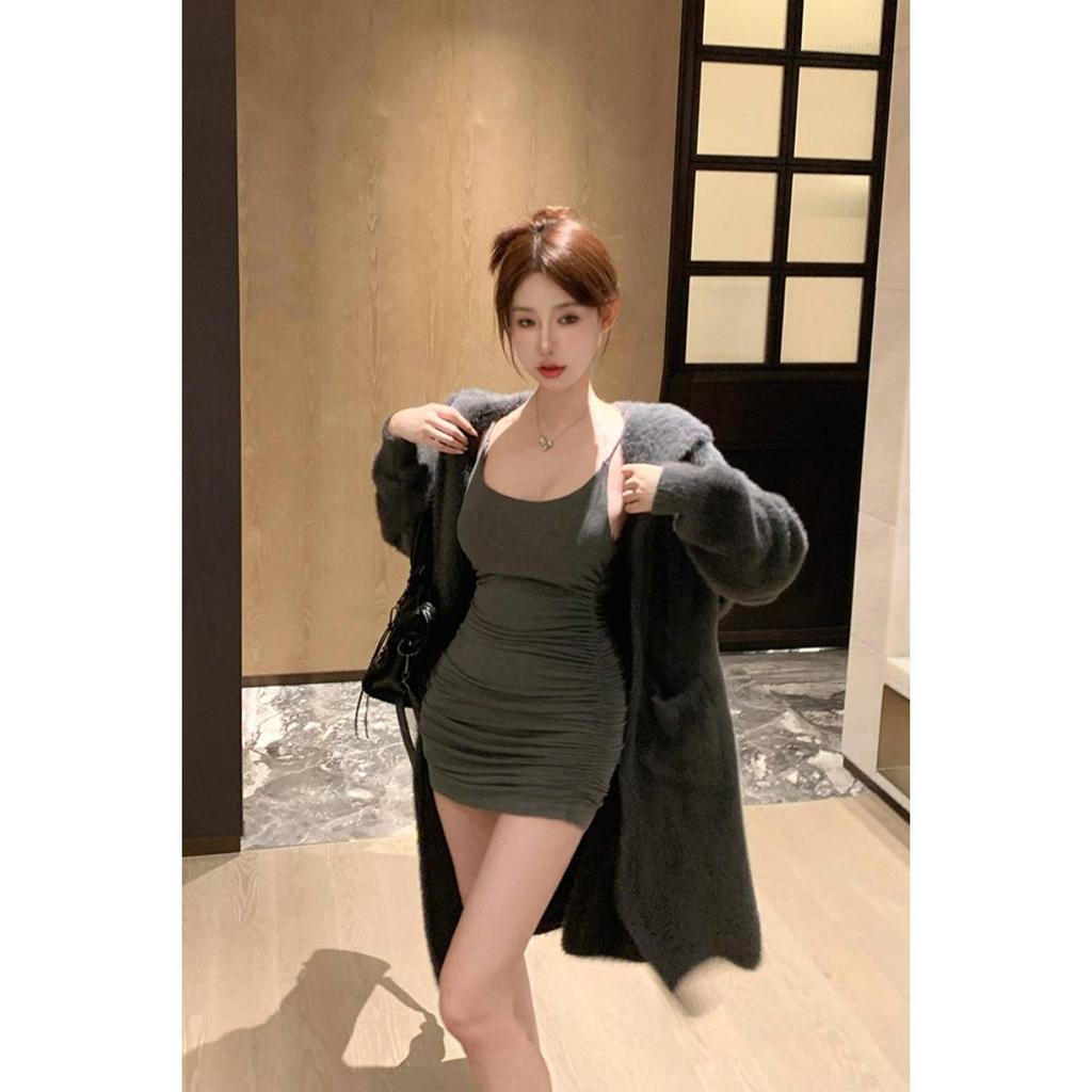 Sexy Waist Suspender Dress Women's Summer Autumn Sweet Hottie Tight Inside Skirt Bottom Hip Skirt