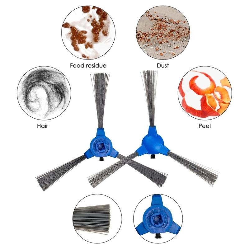 10 Pack Replacement Side Brushes Cleaning Tool Easy Installation Sweeper Part Suitable for 11S 30C Robot Vacuum Cleaner