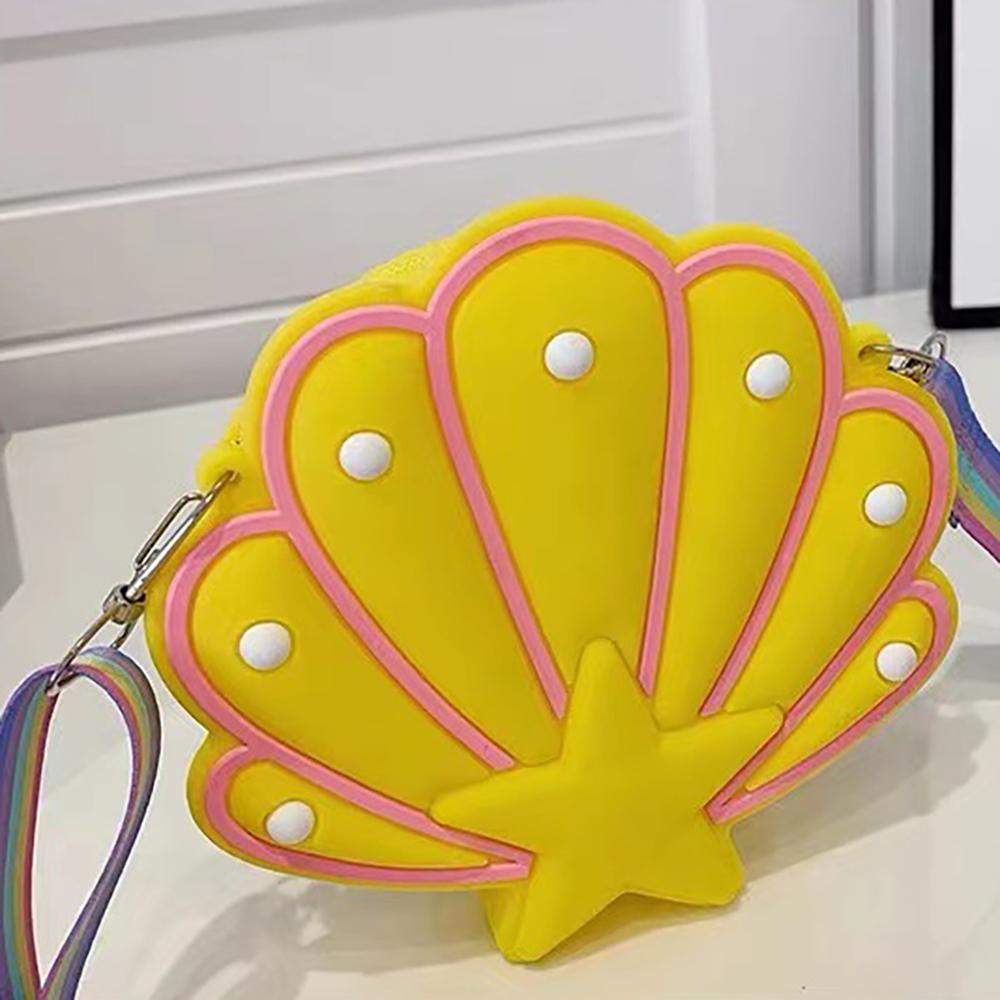 Silikonowa muszla w kształcie muszli Premium torebki muszelkowe z bąbelkami Portmonetka Zabawka do ściskania Wszechstronna torba na ramię Dziewczynki