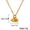 Vietnam Sand Gold Lotus Pod Pendant Necklace - Women's Simple Gold-Plated Copper Clavicle Chain Jewelry