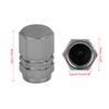 X AUTOHAUX Tire Stem Valve Cap Wheel Valve Cover Car Dustproof Hexagon Aluminum Alloy Tire Cap 8pcs Gray