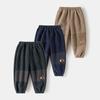 Children's Pants Thickened Boys' Casual Pants Fleece Boys' Going Out Warm Leggings Baby Autumn and Winter Children's Pants
