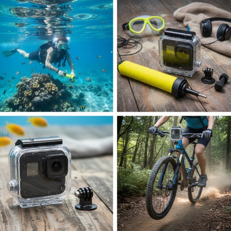 Transparent Protective Cover For Max2 Cameras High Strength Waterproof Diving Case Quick Release Lock Enhances Stability