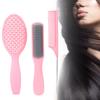 3pcs Hair Brush Comb Set Tail Comb Detangling Brush Hair Styling Tools Kit for Household