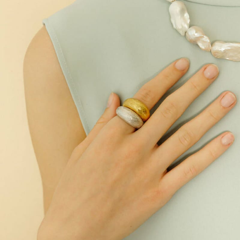 ozel [Custom Made]Silver925 Sunshine Bold Ring PS021_L_R