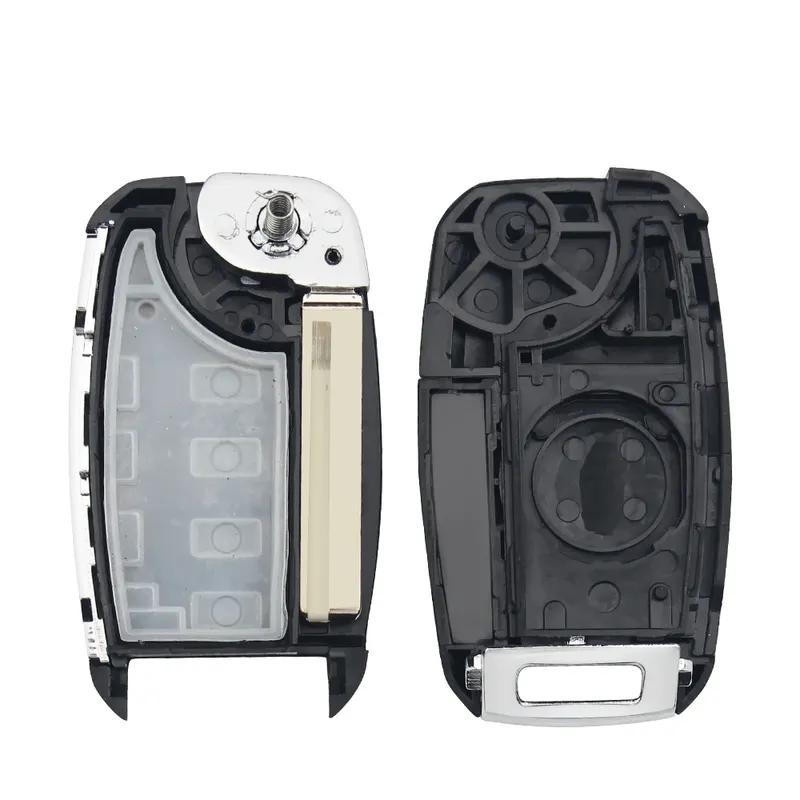 KEYYOU 10Pcs Car Remote Key Shell Case 2/3/4 Buttons For KIA K3 K2 K5 Rio Sorento Carens Cerato Forte TOY40/HYN14 Blade Housing